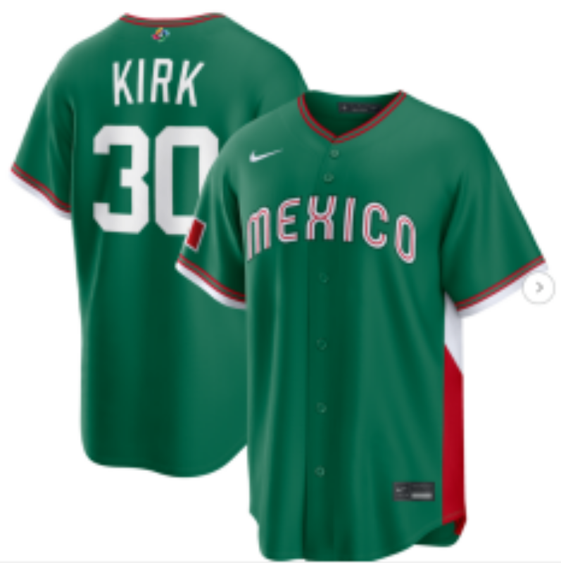 Men 2026 World Cub USA #30 Kirk green Nike MLB Jersey 014->more jerseys->MLB Jersey